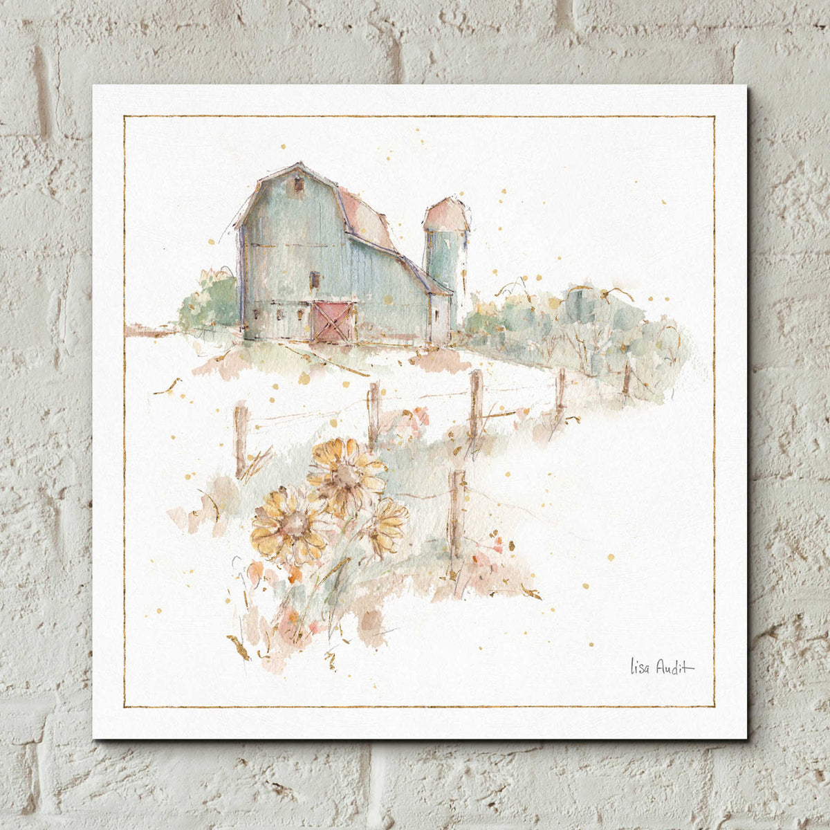 Epic Art 'Farm Friends XIV' by Lisa Audit, Acrylic Glass Wall Art,12x12