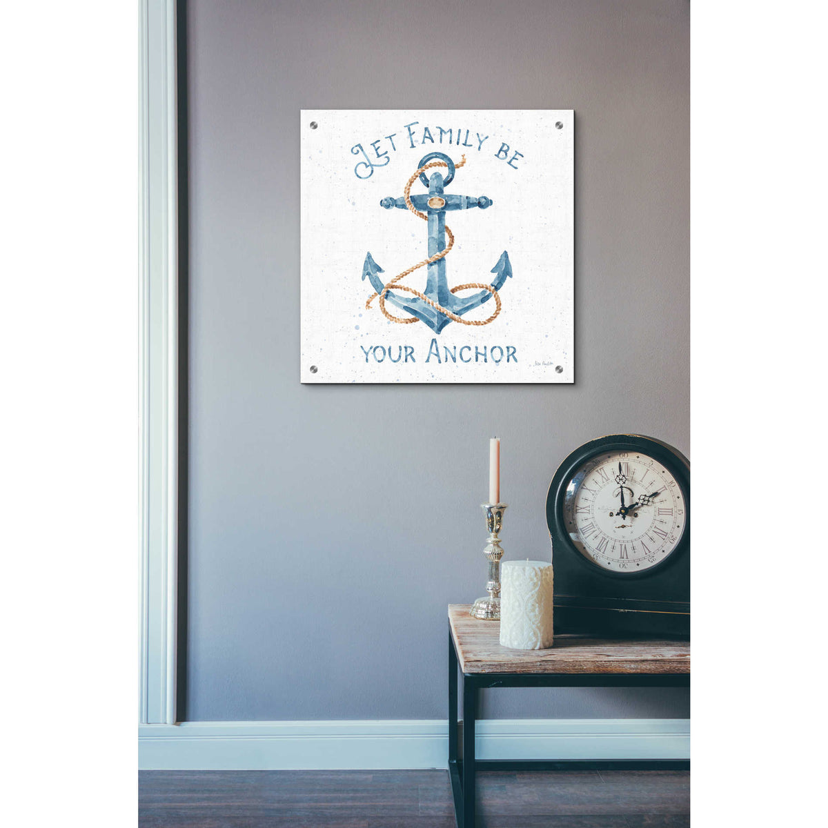 Epic Art 'Nautical Life IV No Stripes' by Lisa Audit, Acrylic Glass Wall Art,24x24