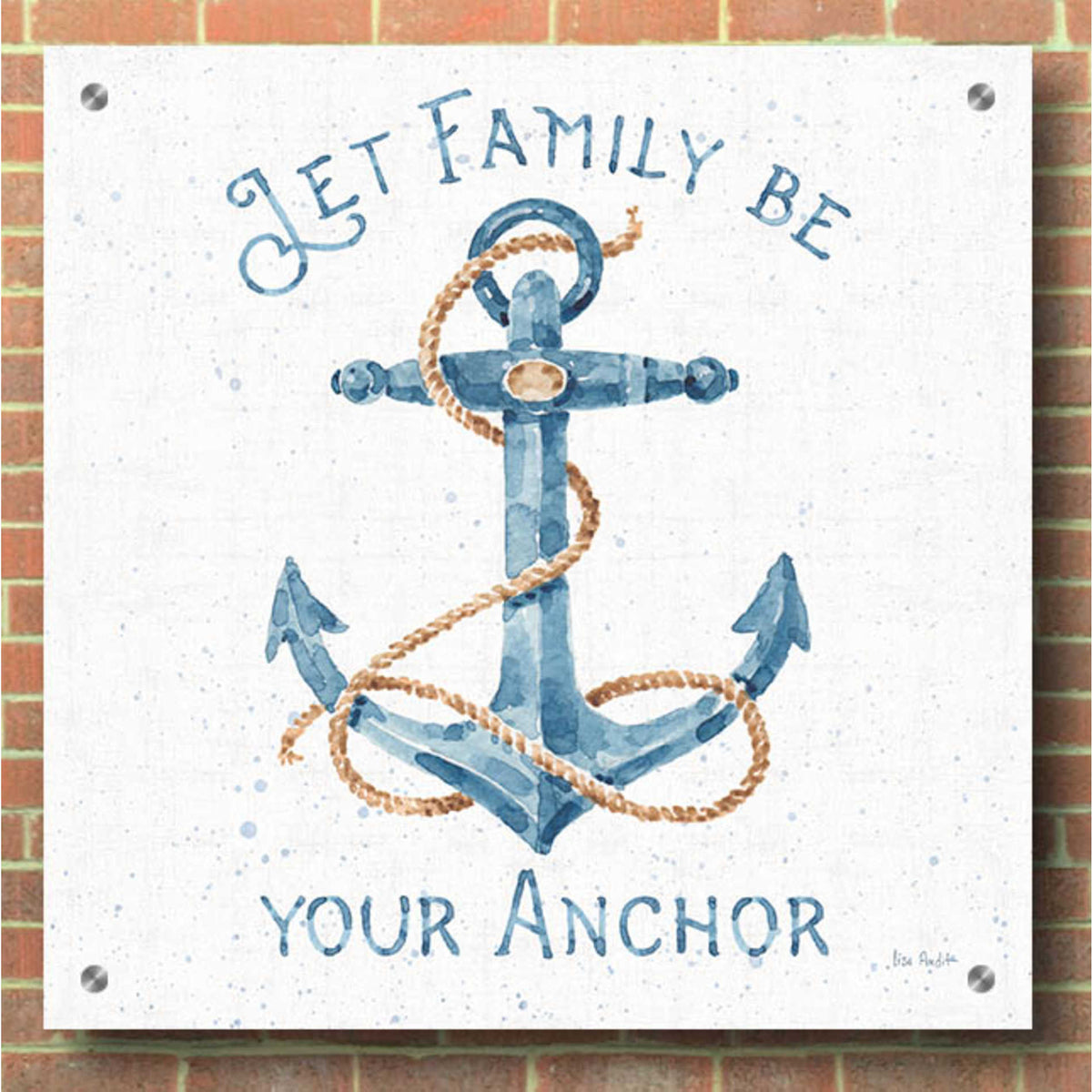 Epic Art 'Nautical Life IV No Stripes' by Lisa Audit, Acrylic Glass Wall Art,36x36