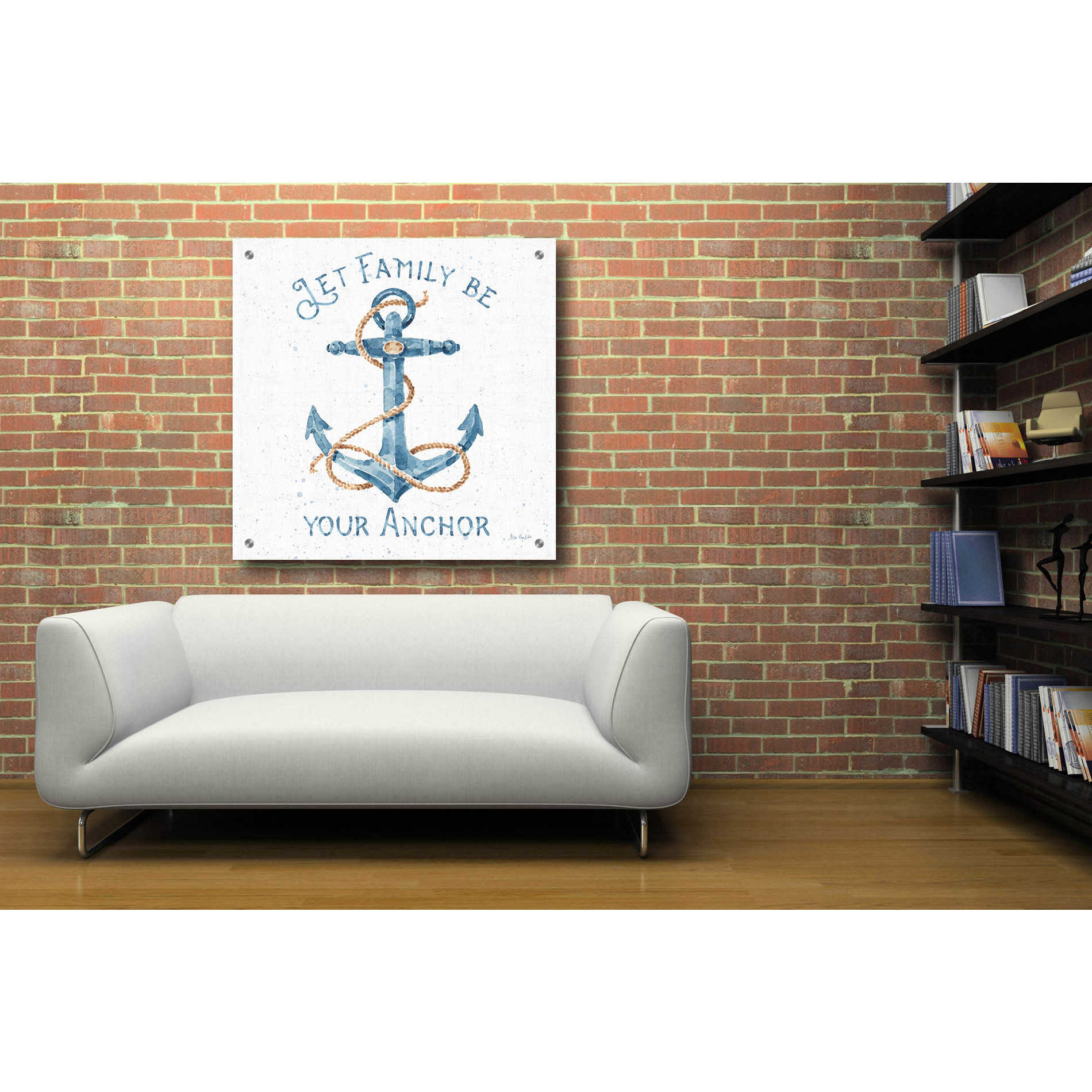 Epic Art 'Nautical Life IV No Stripes' by Lisa Audit, Acrylic Glass Wall Art,36x36