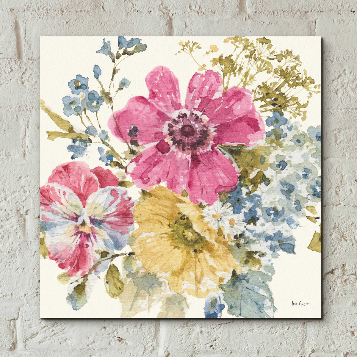 Epic Art 'Summer Garden II' by Lisa Audit, Acrylic Glass Wall Art,12x12