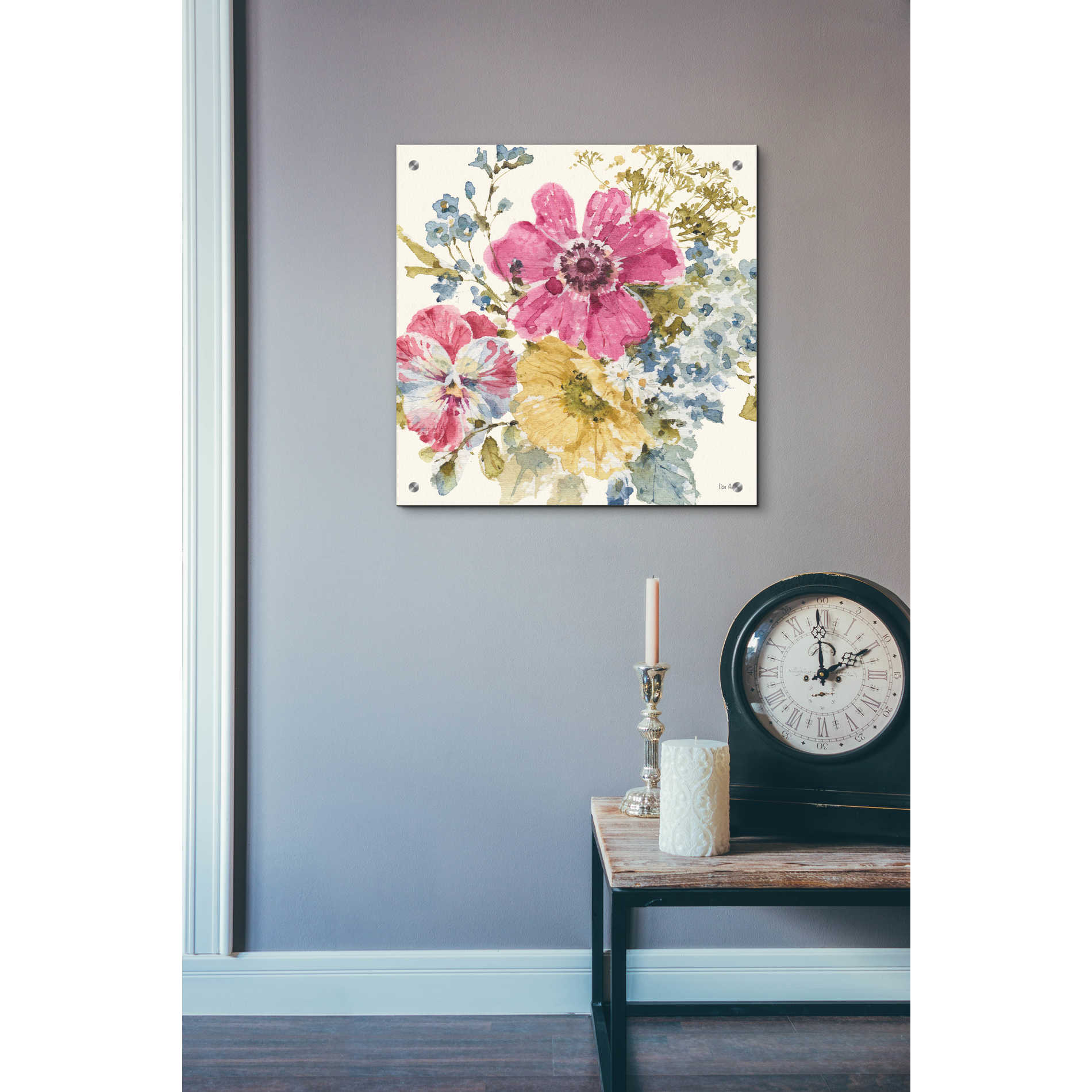 Epic Art 'Summer Garden II' by Lisa Audit, Acrylic Glass Wall Art,24x24