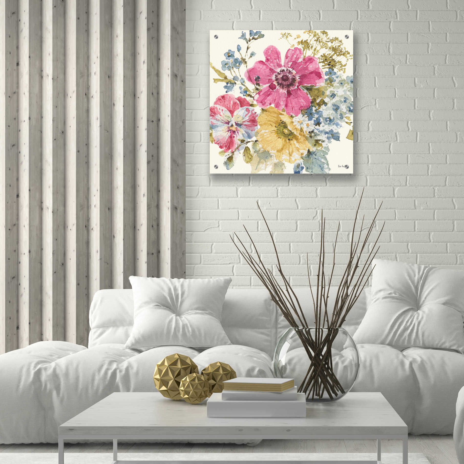 Epic Art 'Summer Garden II' by Lisa Audit, Acrylic Glass Wall Art,24x24