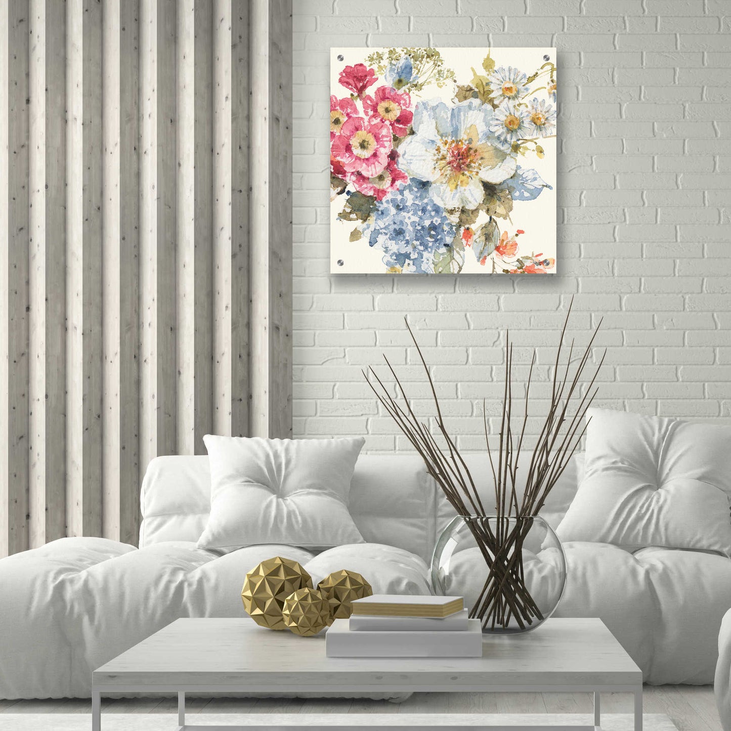 Epic Art 'Summer Garden III' by Lisa Audit, Acrylic Glass Wall Art,24x24