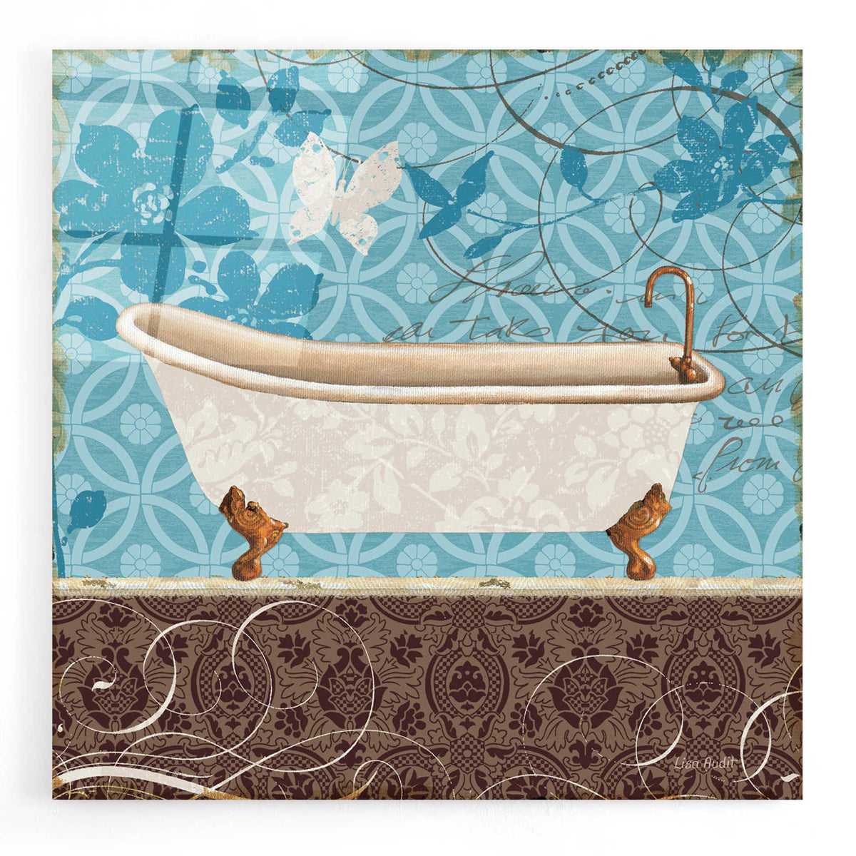 Epic Art 'Eco Motif Bath I' by Lisa Audit, Acrylic Glass Wall Art