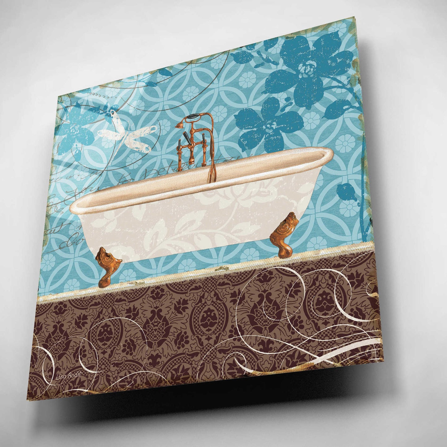 Epic Art 'Eco Motif Bath II' by Lisa Audit, Acrylic Glass Wall Art,12x12