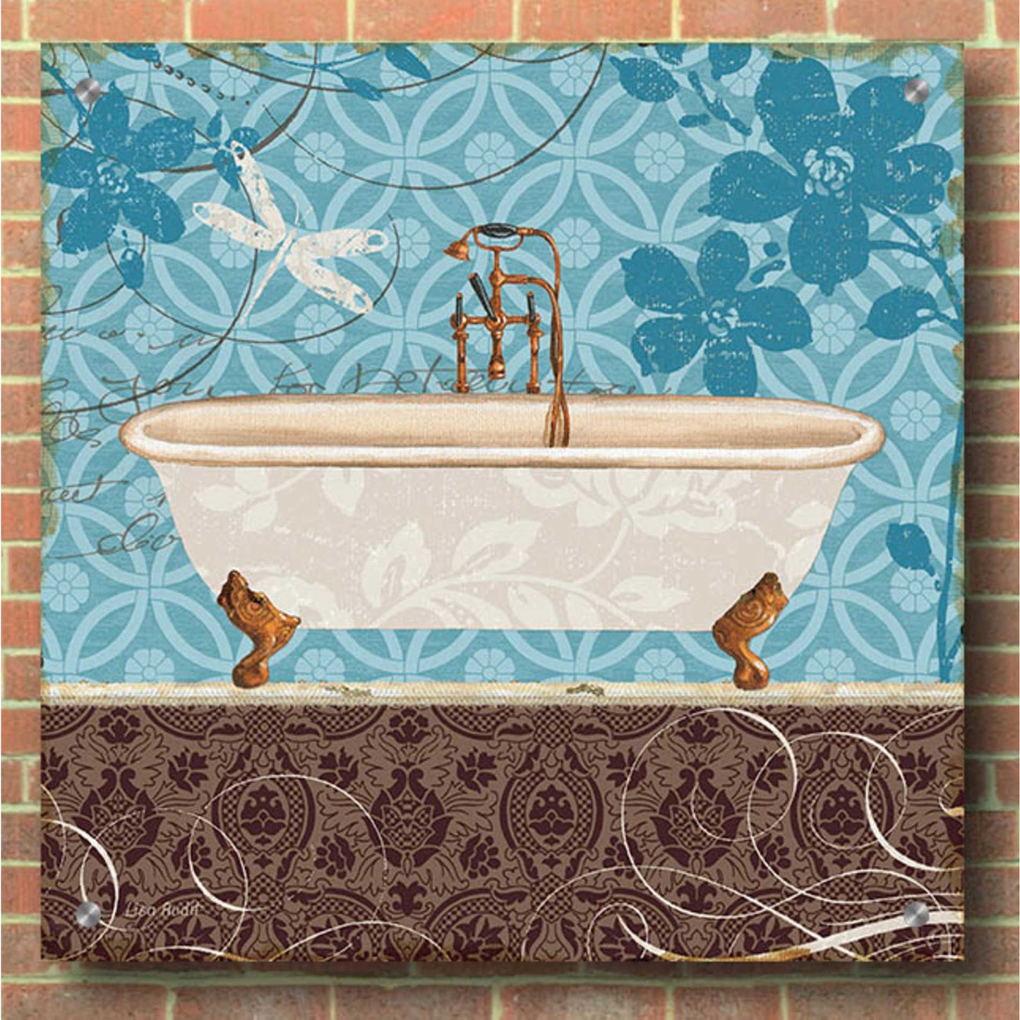 Epic Art 'Eco Motif Bath II' by Lisa Audit, Acrylic Glass Wall Art,36x36