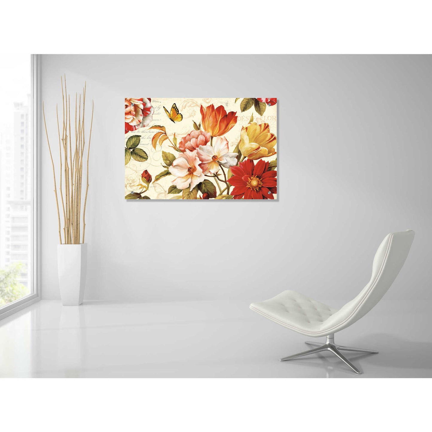 Epic Art 'Poesie Florale III' by Lisa Audit, Acrylic Glass Wall Art,36x24