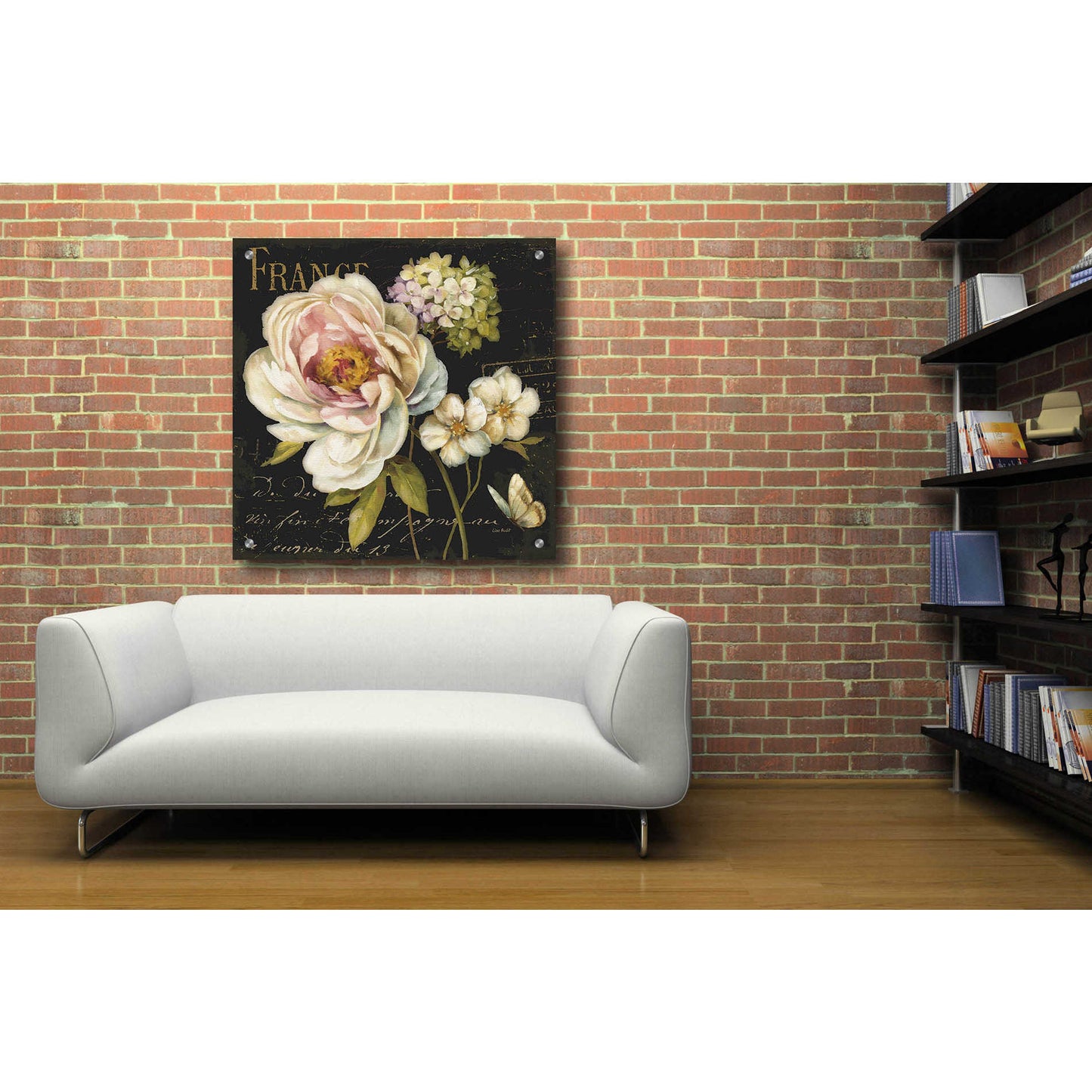 Epic Art 'Marche de Fleurs on Black' by Lisa Audit, Acrylic Glass Wall Art,36x36