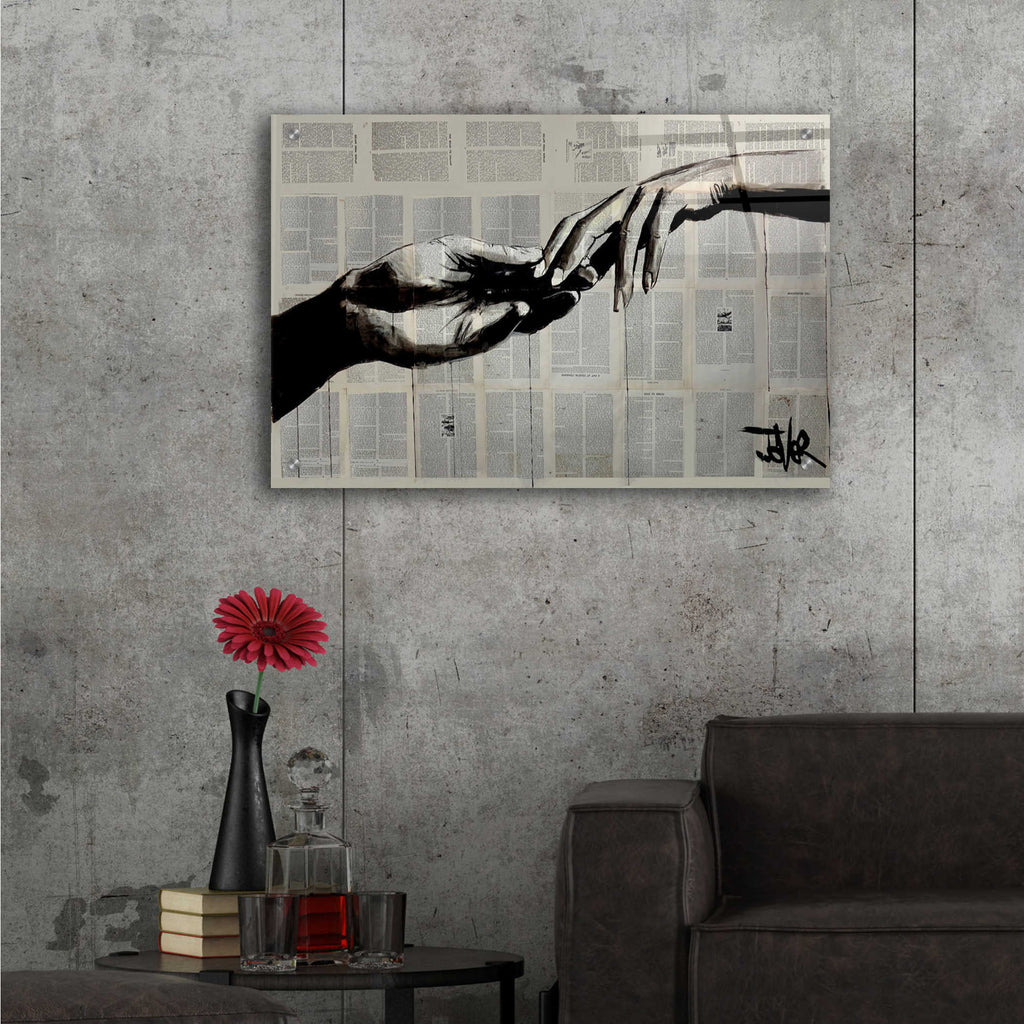 Epic Art 'Adam Eve' by Loui Jover Acrylic Glass Wall Art,24x16