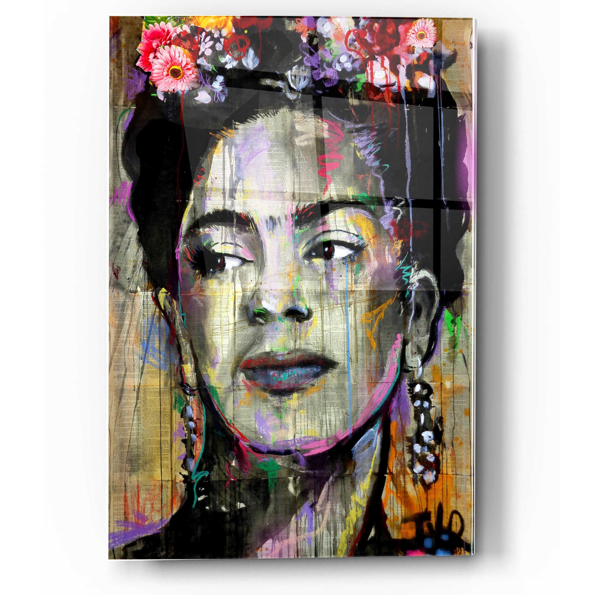 Epic Art 'Big K' by Loui Jover Acrylic Glass Wall Art,12x16