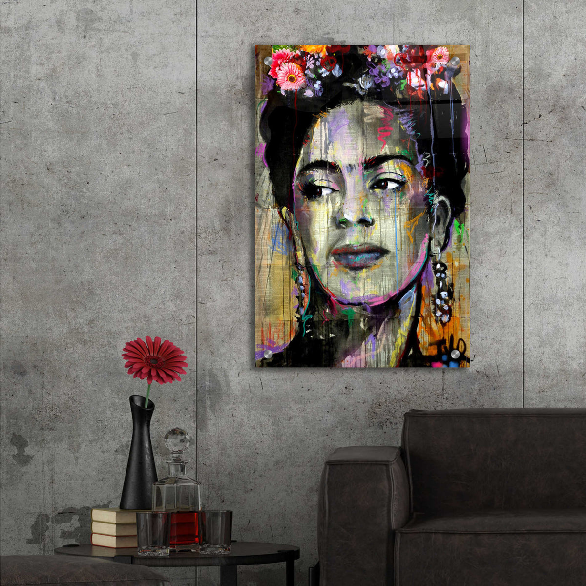 Epic Art 'Big K' by Loui Jover Acrylic Glass Wall Art,16x24