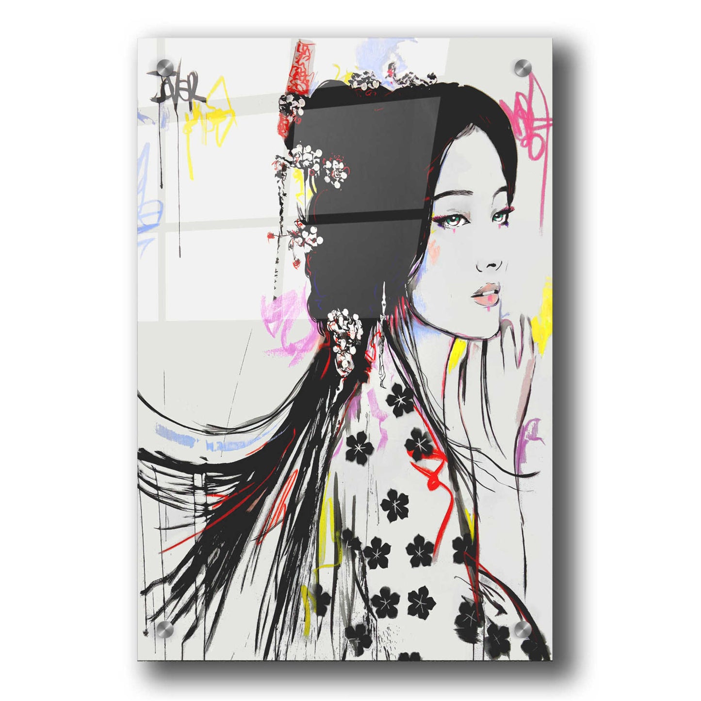 Epic Art 'Jing' by Loui Jover Acrylic Glass Wall Art,24x36