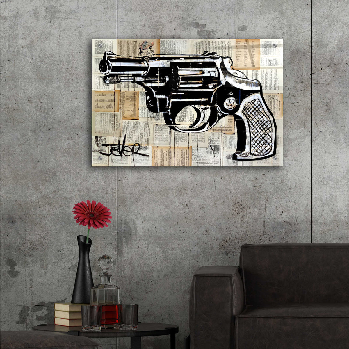 Epic Art 'Saturday Night' by Loui Jover Acrylic Glass Wall Art,24x16