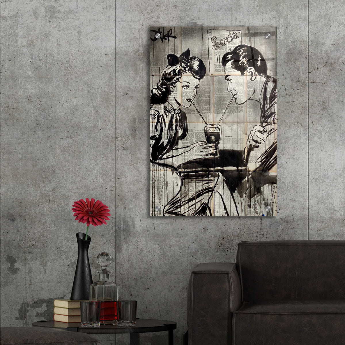 Epic Art 'Soda' by Loui Jover Acrylic Glass Wall Art,16x24