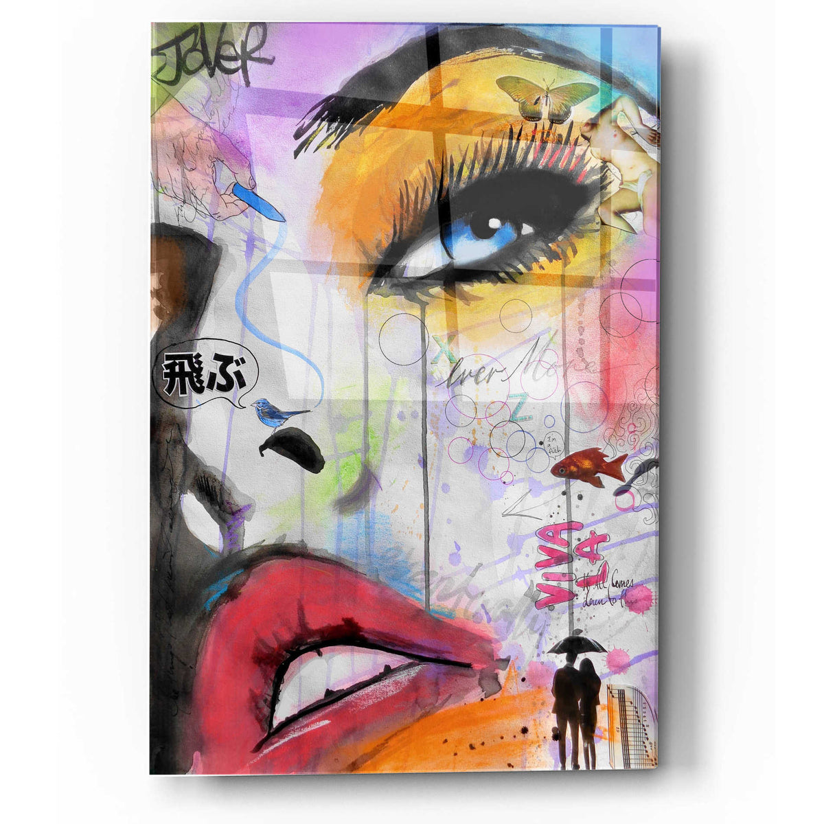 Epic Art 'Viva La' by Loui Jover Acrylic Glass Wall Art