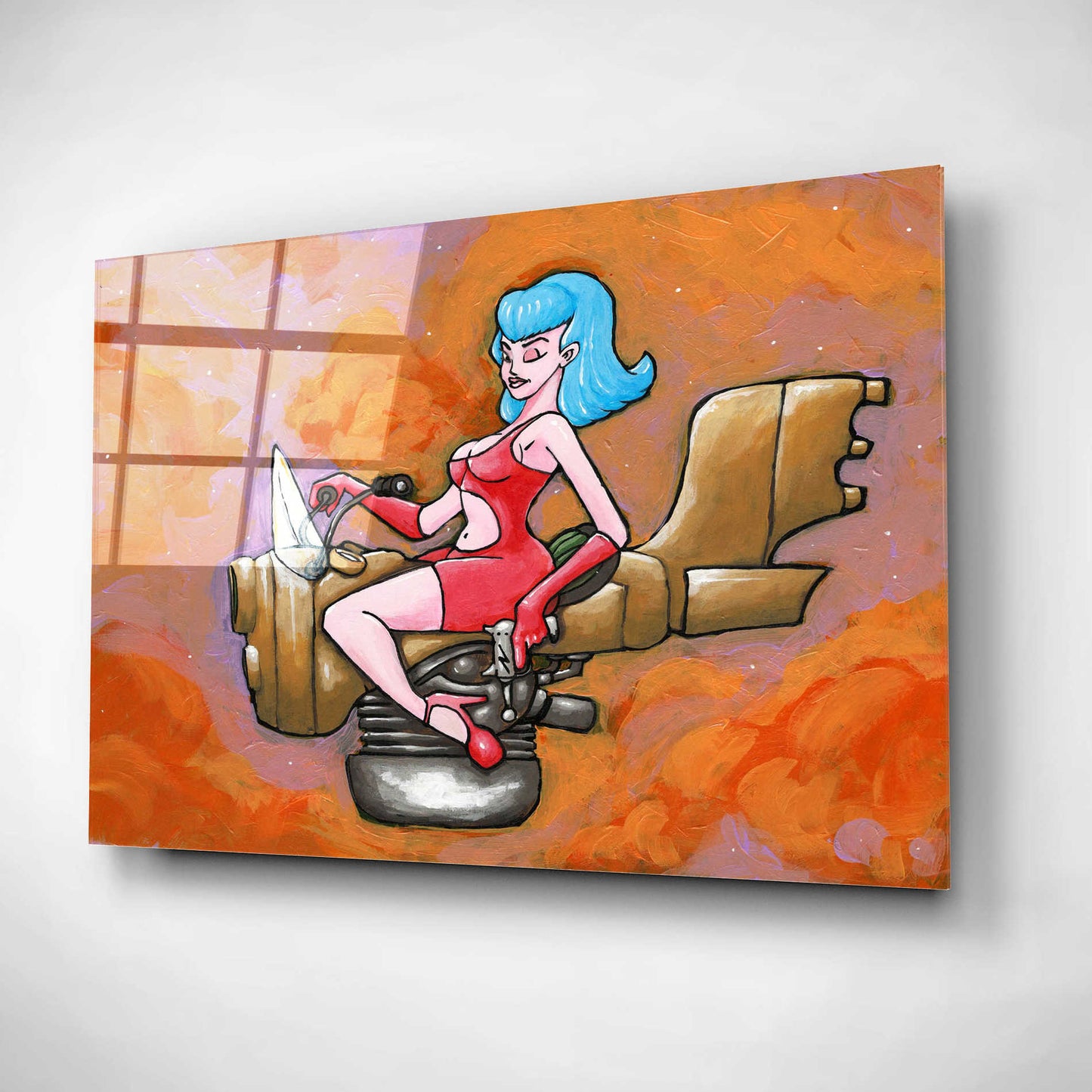 Epic Art 'Rocket Queen Paint' by Craig Snodgrass, Acrylic Glass Wall Art,16x12