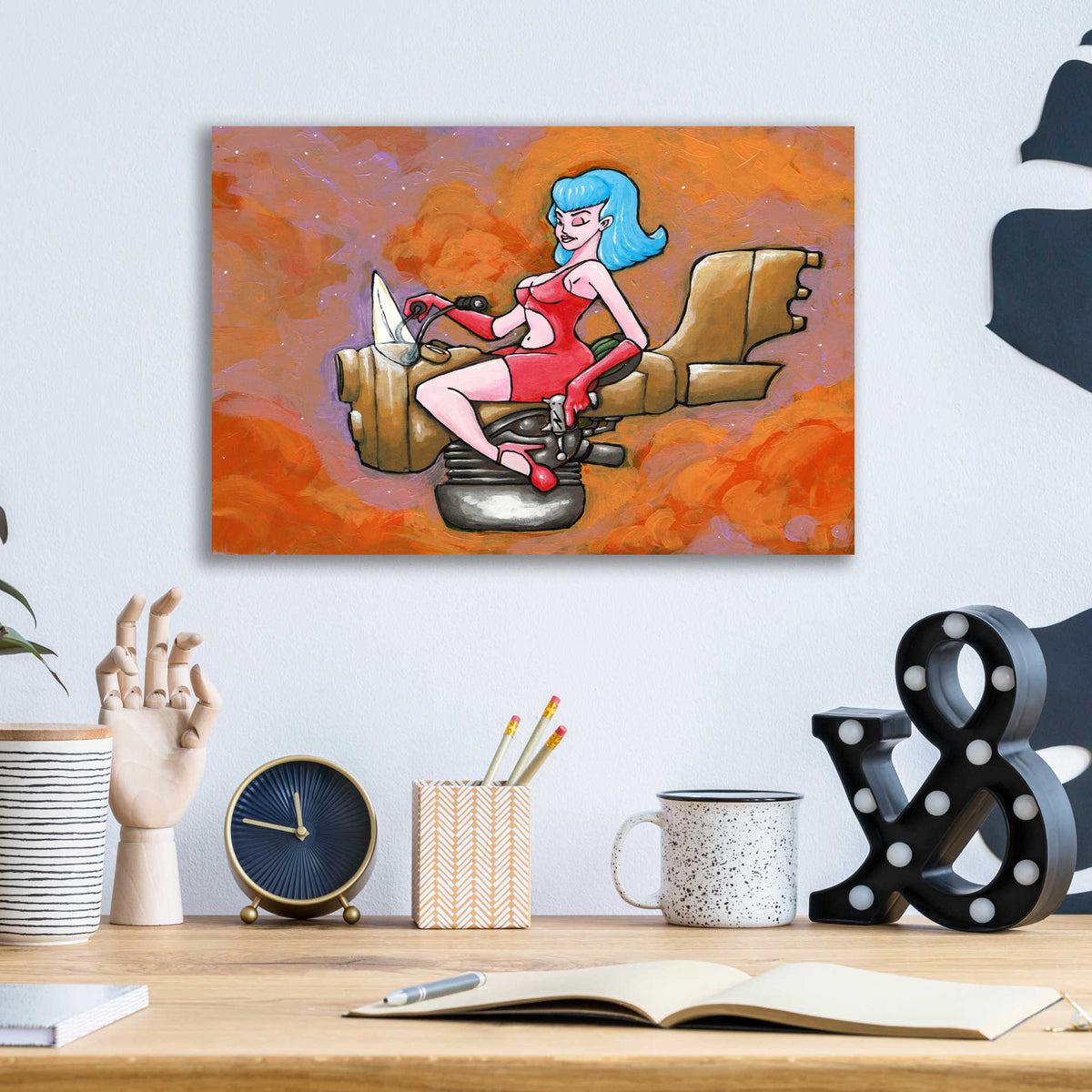 Epic Art 'Rocket Queen Paint' by Craig Snodgrass, Acrylic Glass Wall Art,16x12