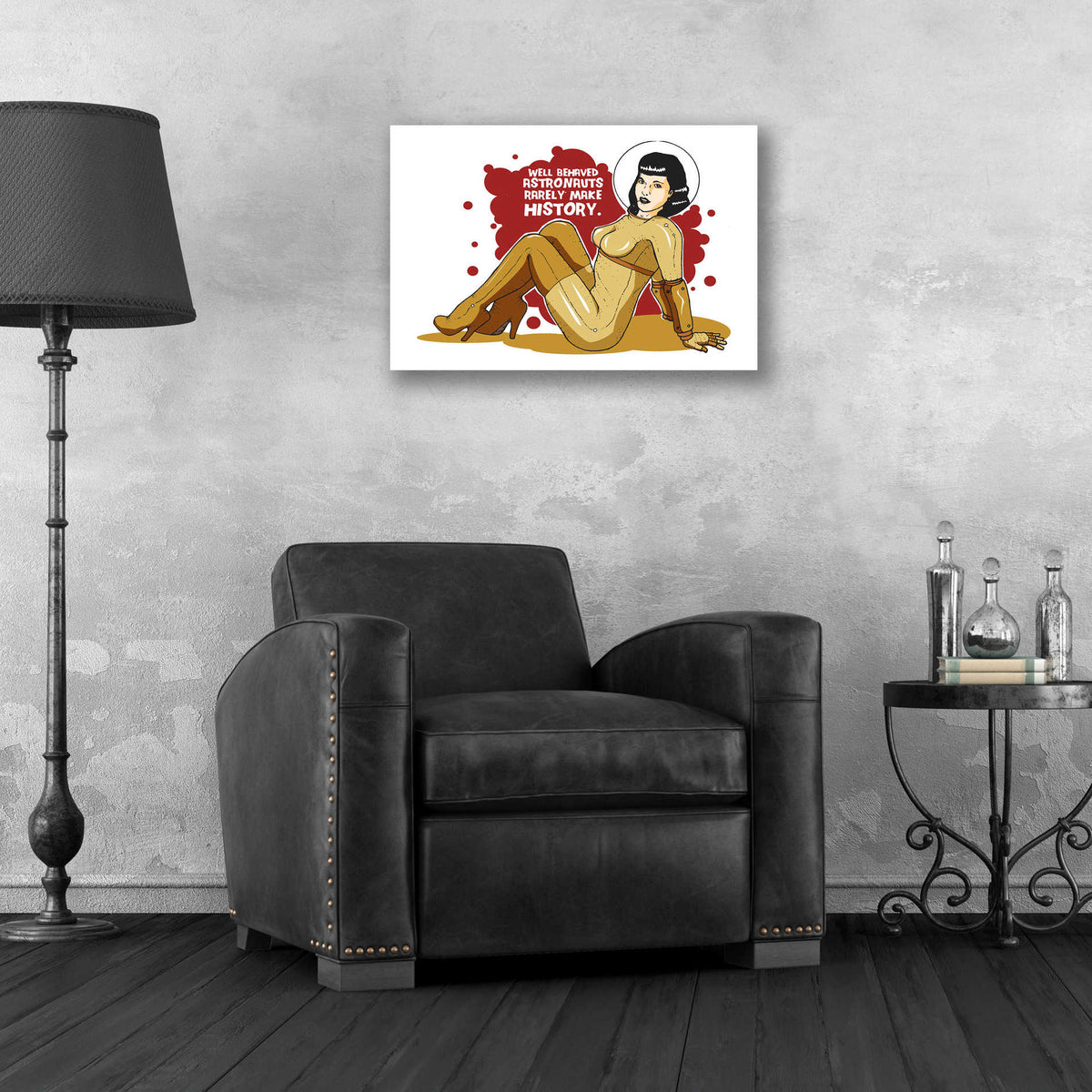 Epic Art 'Bettie Astronaut' by Craig Snodgrass, Acrylic Glass Wall Art,24x16