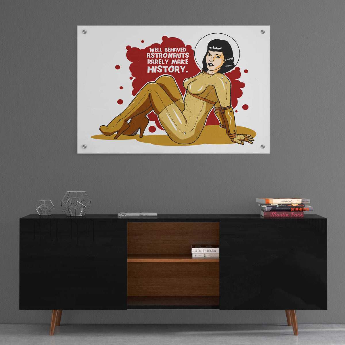 Epic Art 'Bettie Astronaut' by Craig Snodgrass, Acrylic Glass Wall Art,36x24