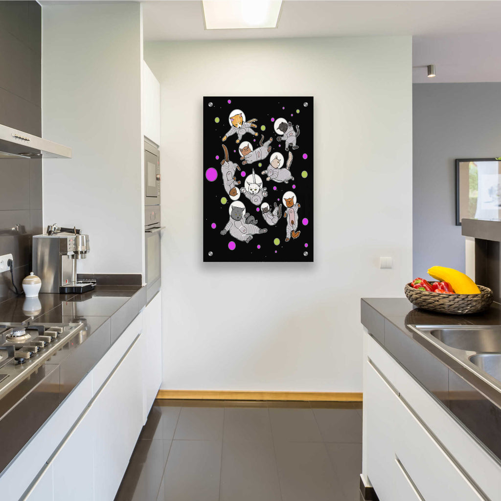 Epic Art 'Space Cats' by Craig Snodgrass, Acrylic Glass Wall Art,24x36