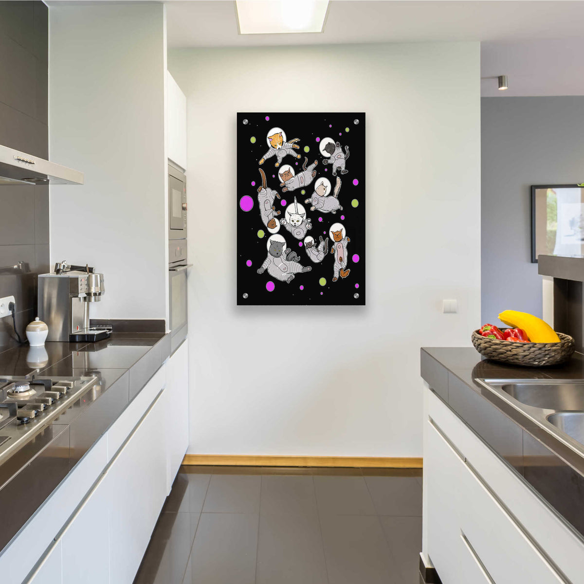 Epic Art 'Space Cats' by Craig Snodgrass, Acrylic Glass Wall Art,24x36