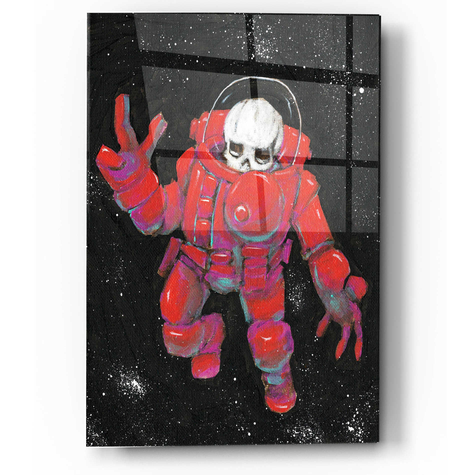 Epic Art 'Astro Skull' by Craig Snodgrass, Acrylic Glass Wall Art,12x16