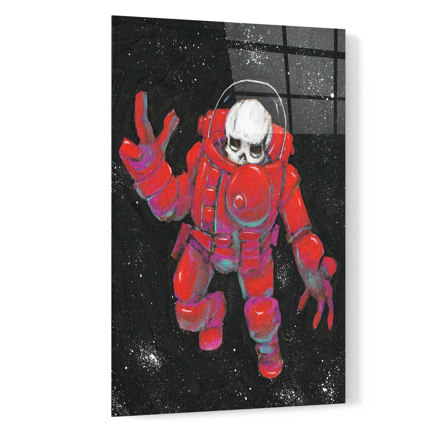 Epic Art 'Astro Skull' by Craig Snodgrass, Acrylic Glass Wall Art,16x24