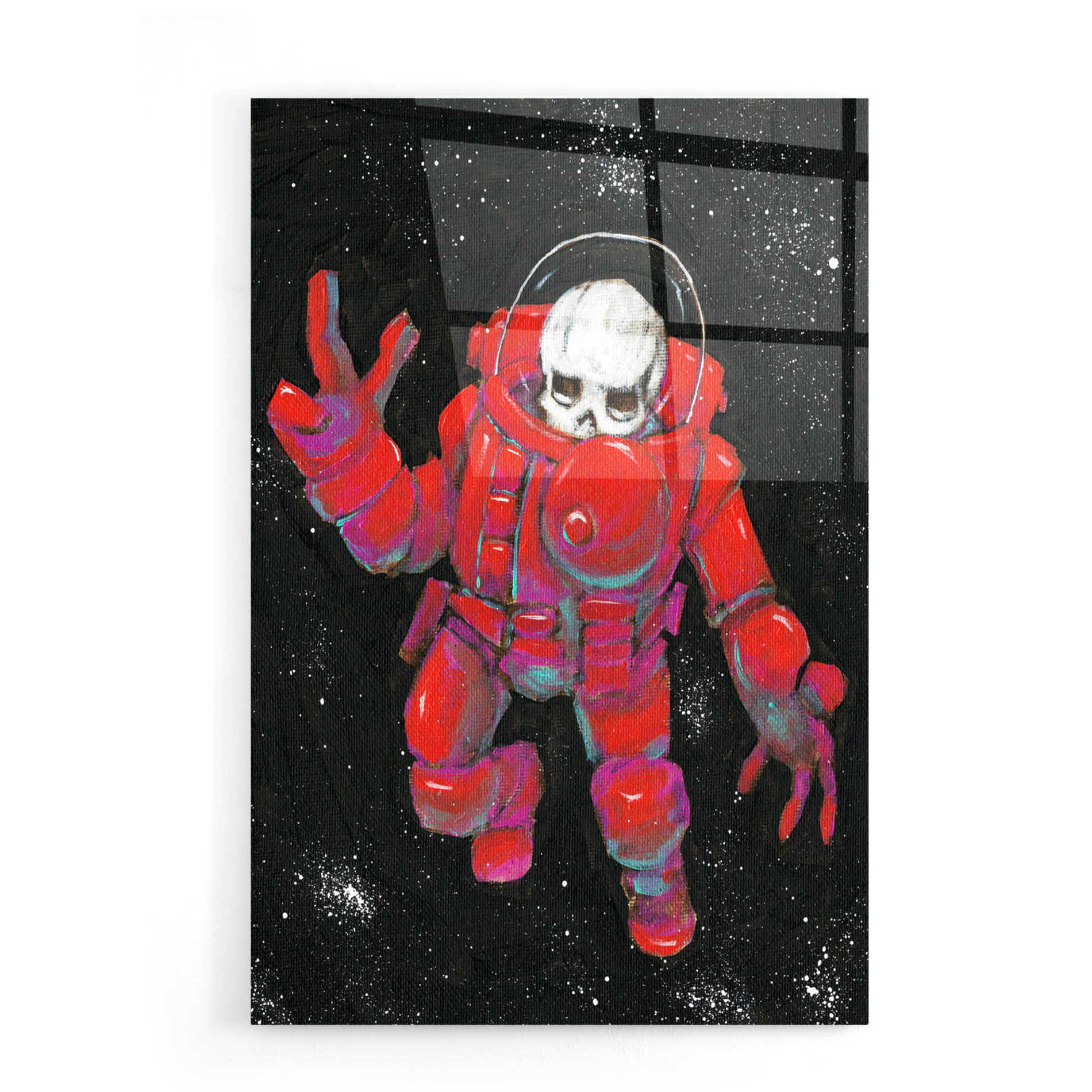Epic Art 'Astro Skull' by Craig Snodgrass, Acrylic Glass Wall Art,16x24