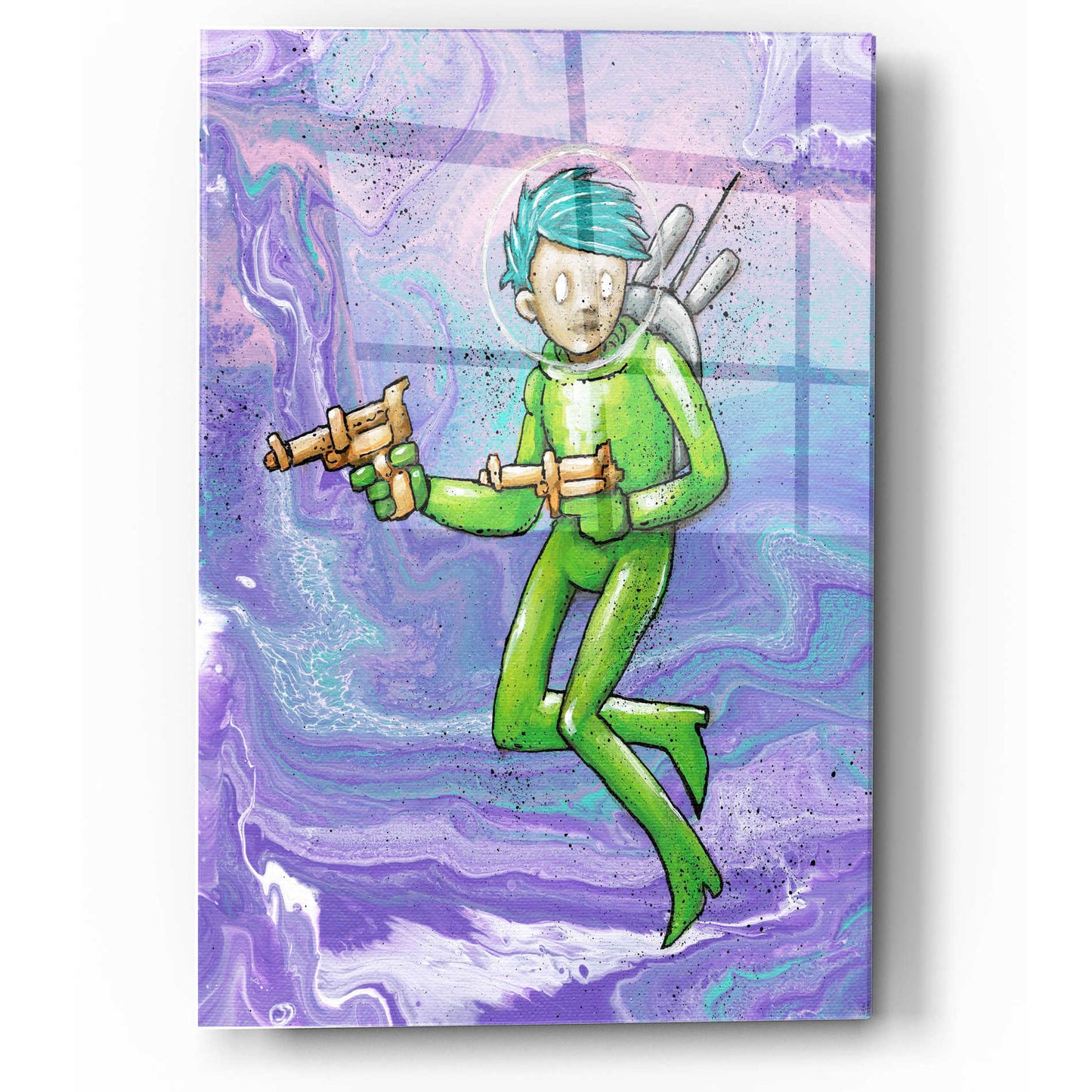 Epic Art 'Space Girl 2' by Craig Snodgrass, Acrylic Glass Wall Art,12x16