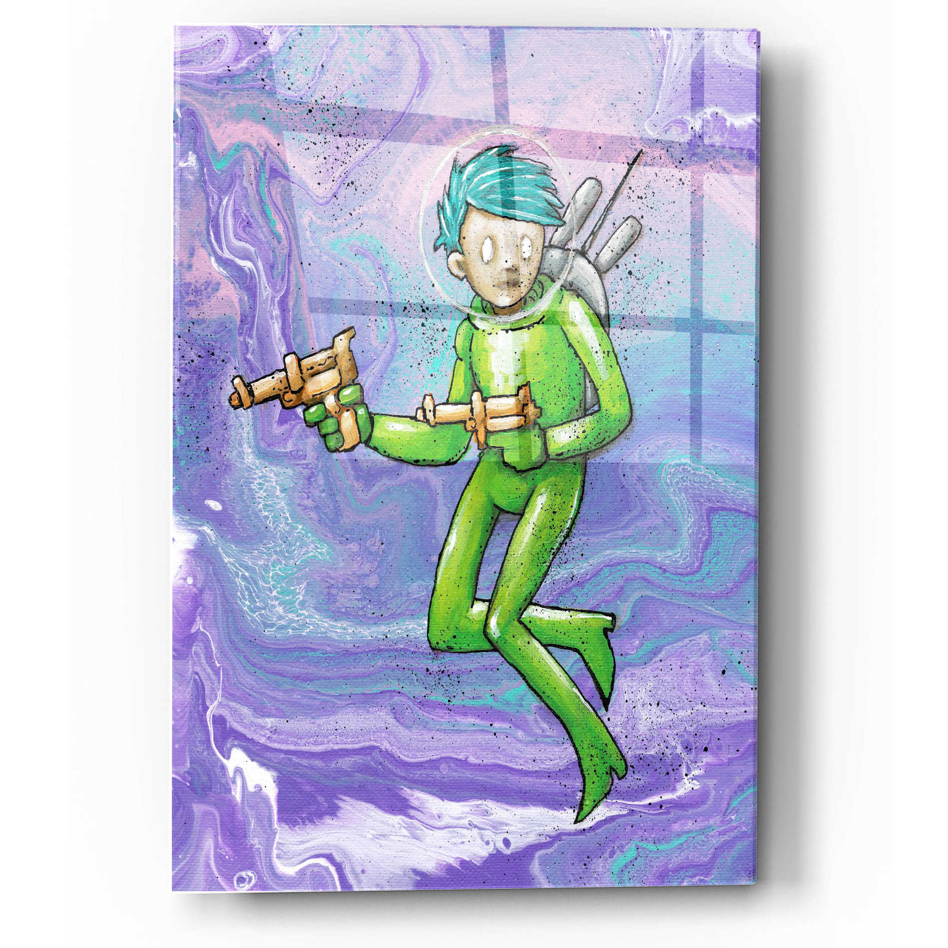 Epic Art 'Space Girl 2' by Craig Snodgrass, Acrylic Glass Wall Art