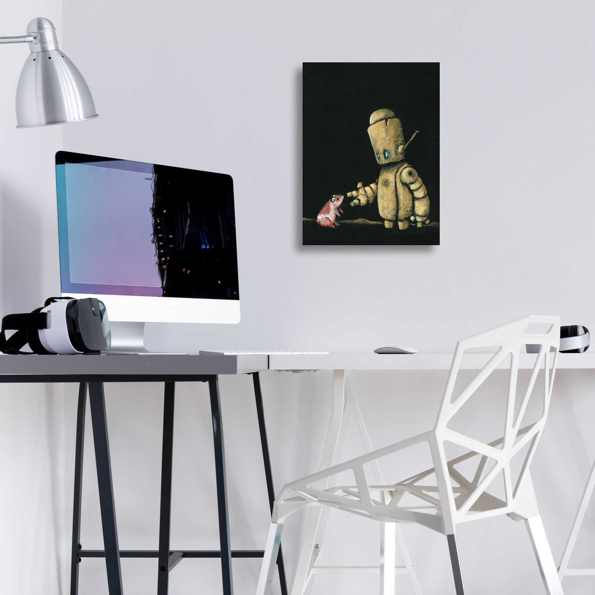 Epic Art 'We Bot Painting 14' by Craig Snodgrass, Acrylic Glass Wall Art,12x16