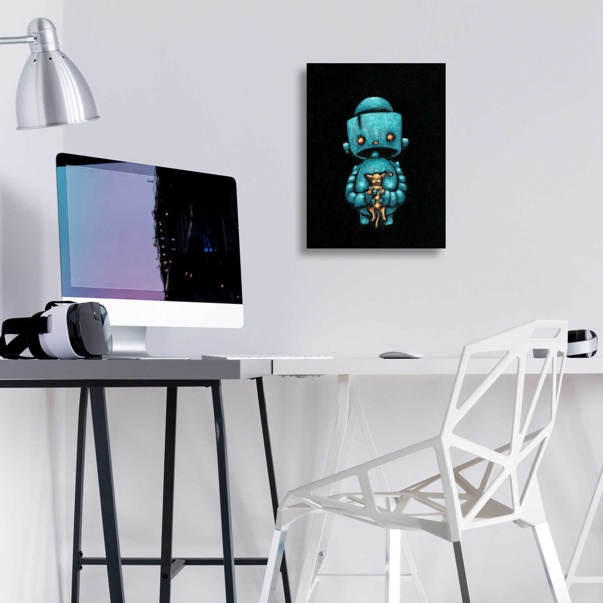 Epic Art 'We Bot Painting 17' by Craig Snodgrass, Acrylic Glass Wall Art,12x16