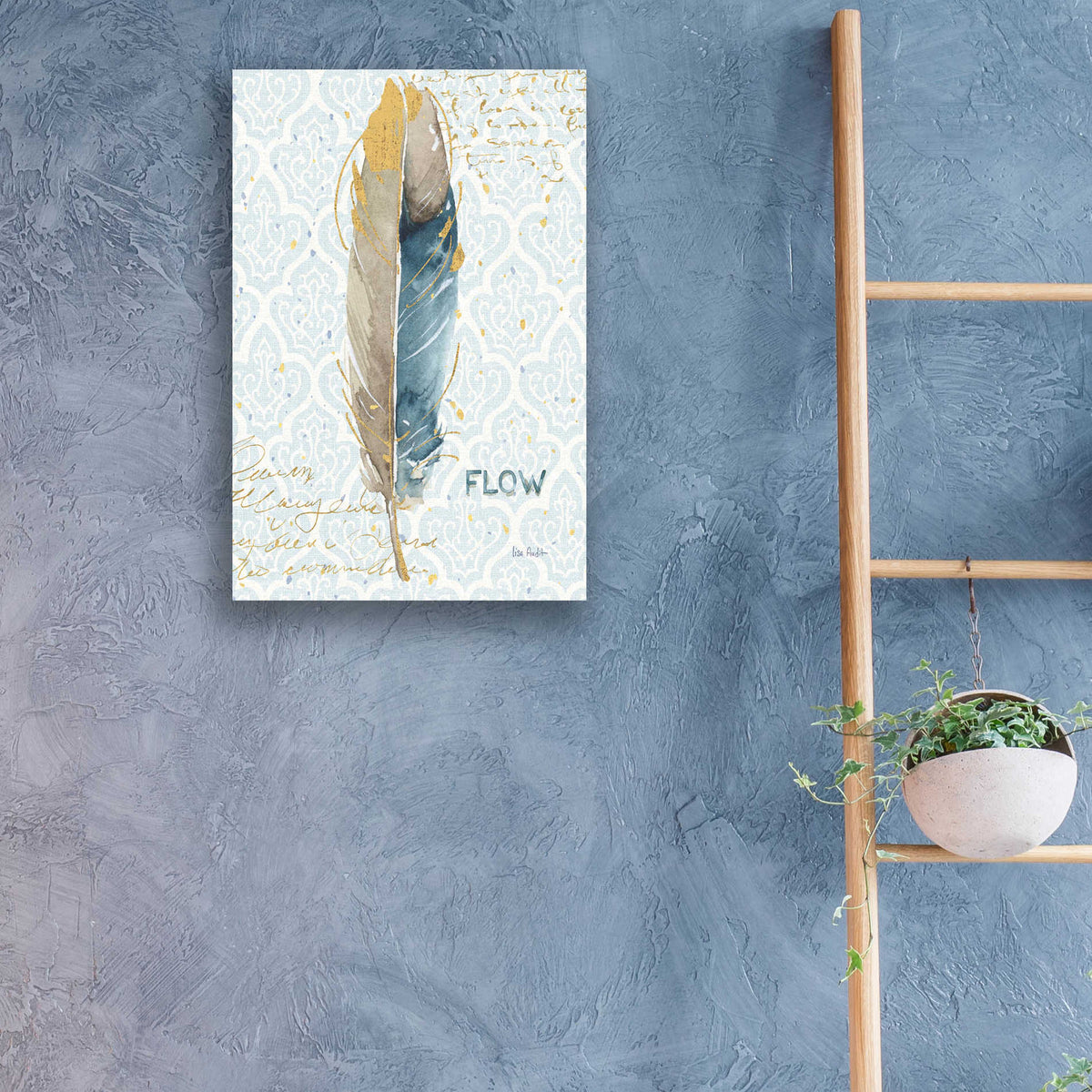 Epic Art 'Indigold XXI' by Lisa Audit, Acrylic Glass Wall Art,16x24