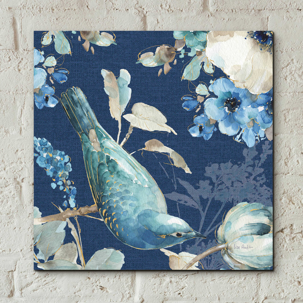 Epic Art 'Indigold XXIV' by Lisa Audit, Acrylic Glass Wall Art,12x12