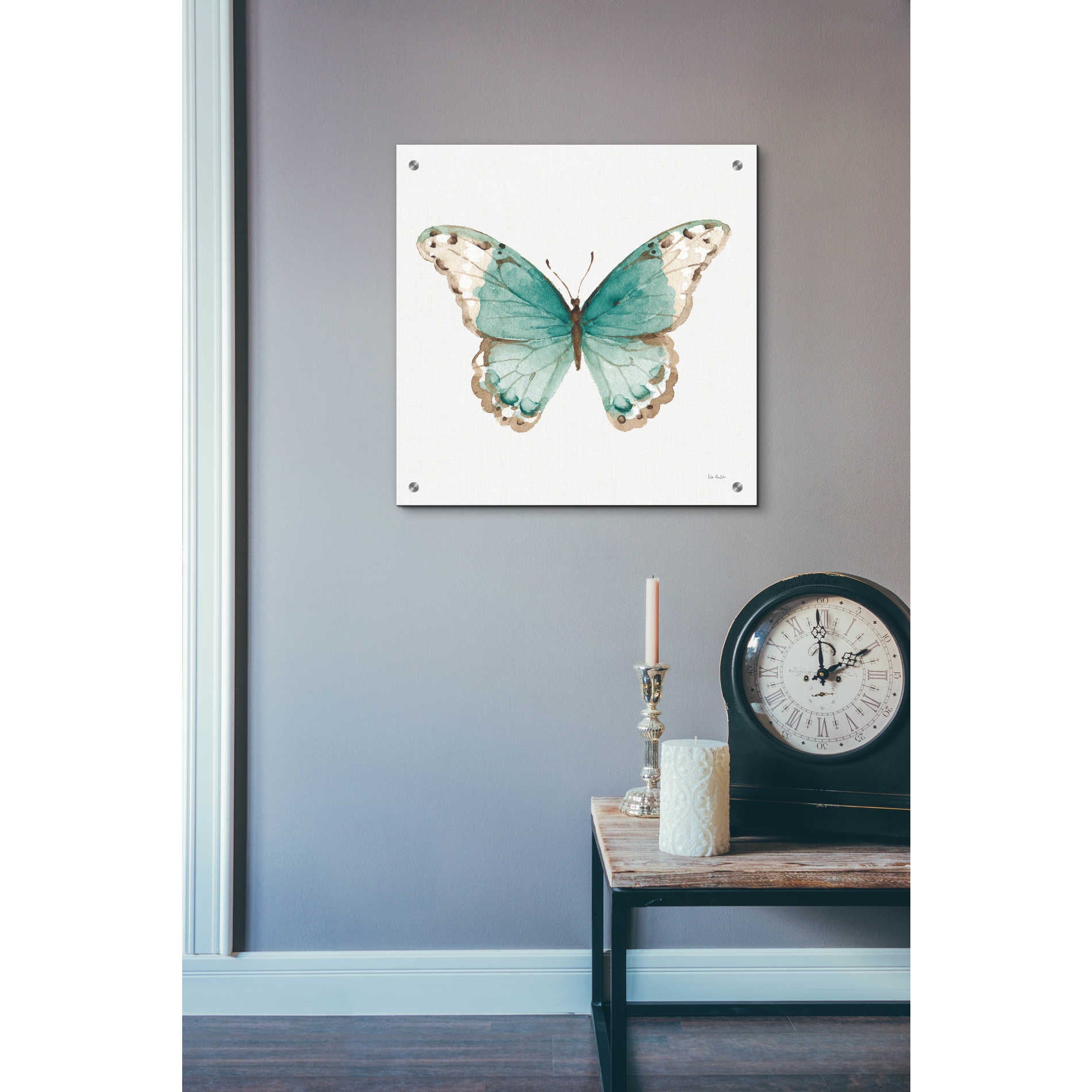 Epic Art 'Colorful Breeze XII with Teal' by Lisa Audit, Acrylic Glass Wall Art,24x24