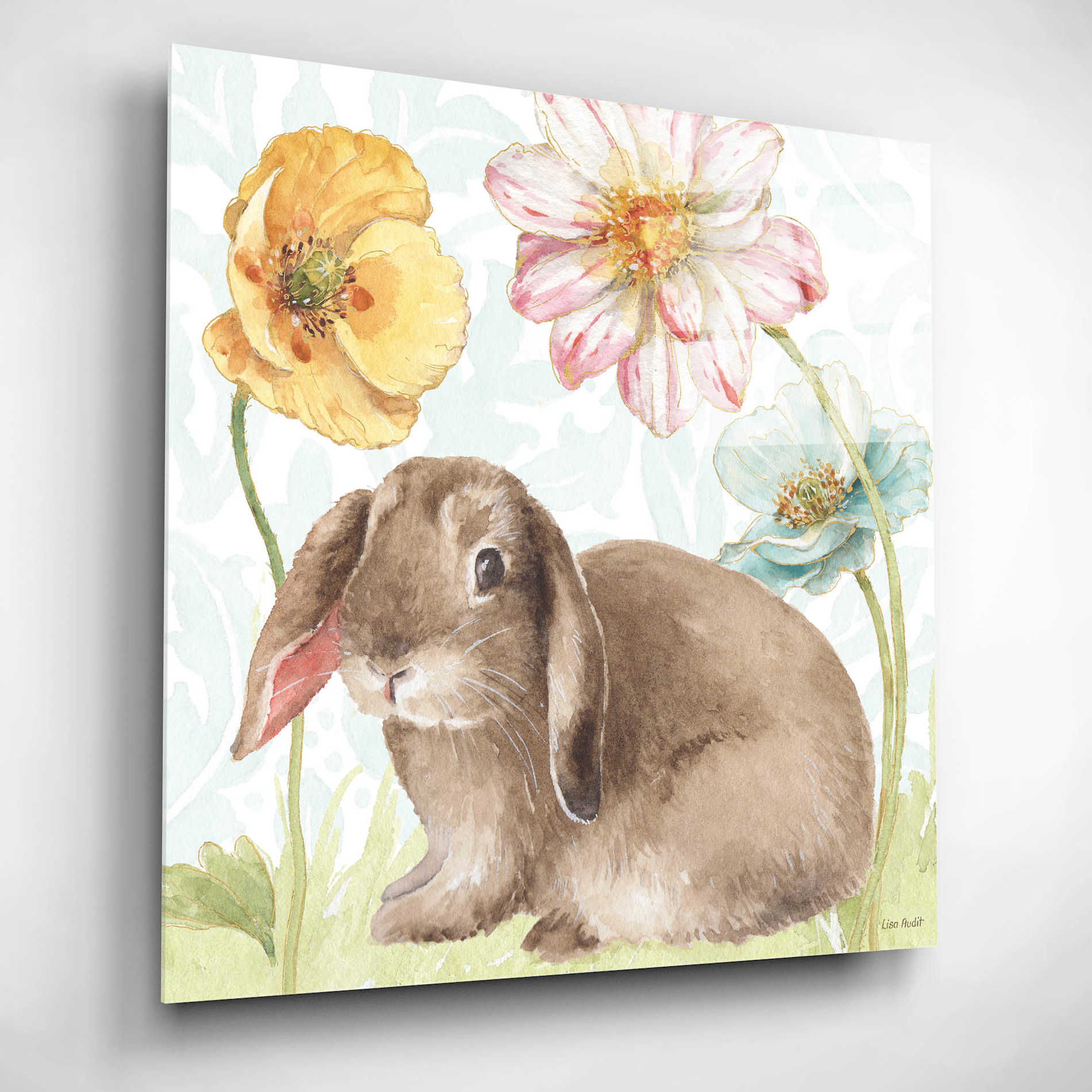 Epic Art 'Spring Softies Bunnies III' by Lisa Audit, Acrylic Glass Wall Art,12x12