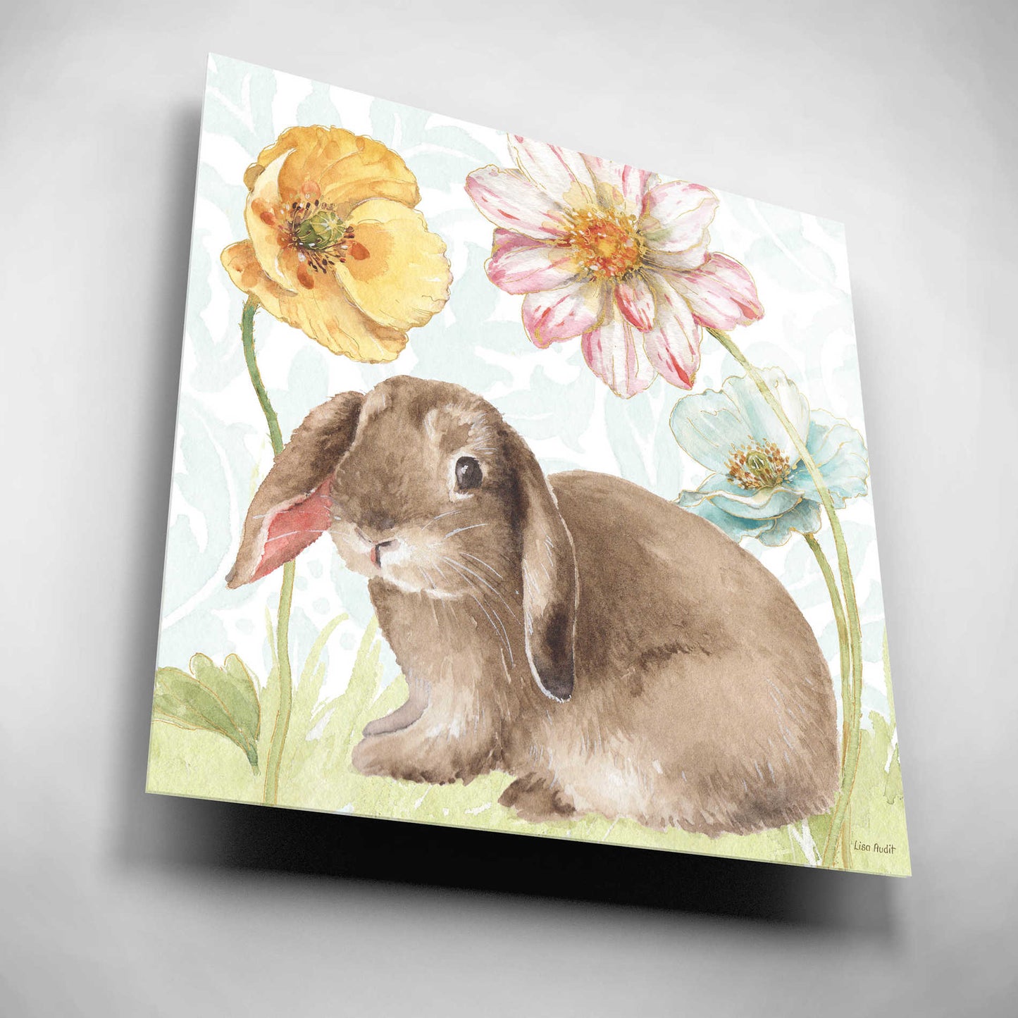 Epic Art 'Spring Softies Bunnies III' by Lisa Audit, Acrylic Glass Wall Art,12x12