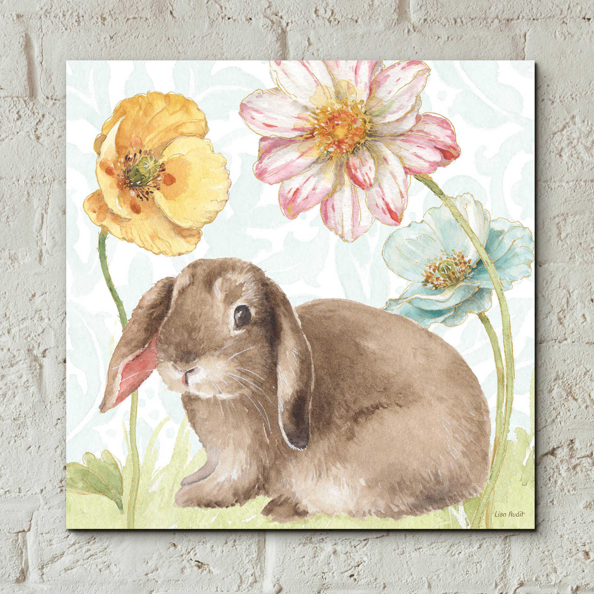 Epic Art 'Spring Softies Bunnies III' by Lisa Audit, Acrylic Glass Wall Art,12x12