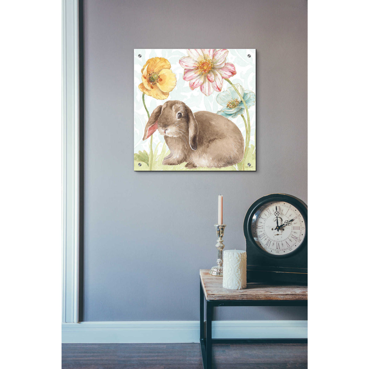 Epic Art 'Spring Softies Bunnies III' by Lisa Audit, Acrylic Glass Wall Art,24x24