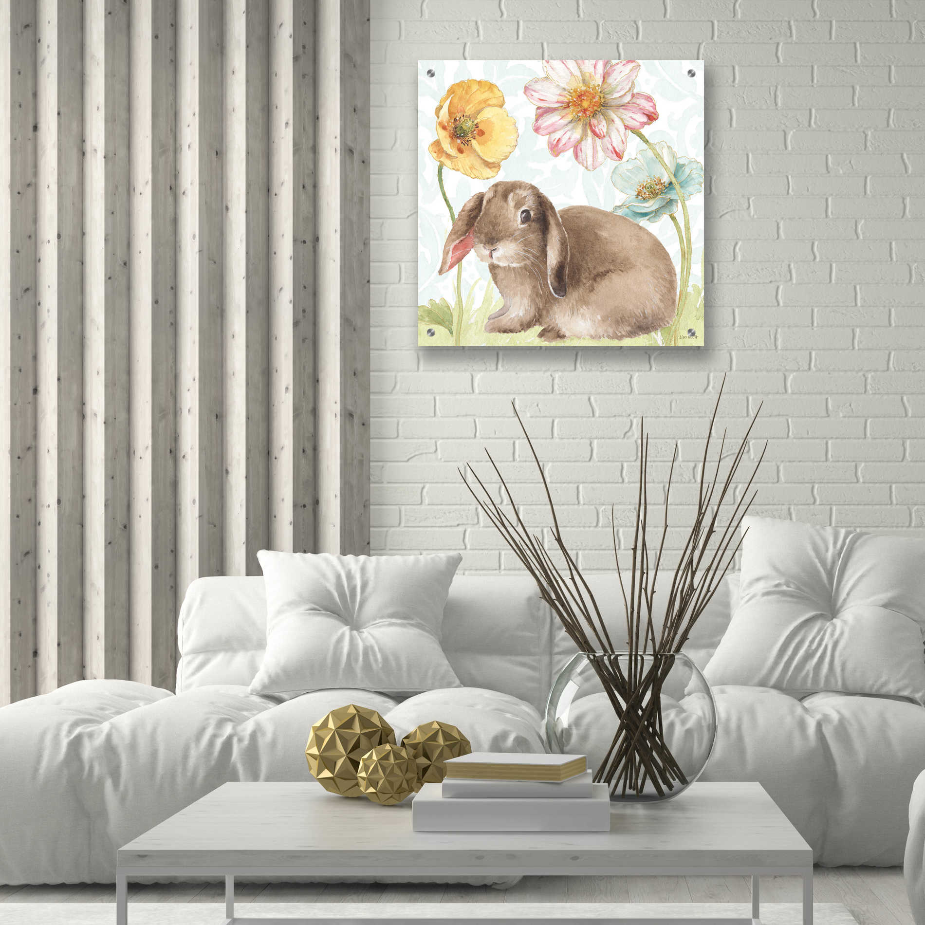 Epic Art 'Spring Softies Bunnies III' by Lisa Audit, Acrylic Glass Wall Art,24x24