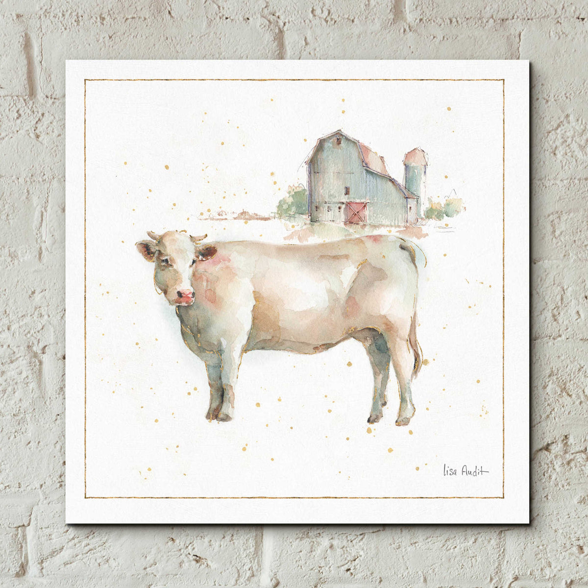 Epic Art 'Farm Friends VIII' by Lisa Audit, Acrylic Glass Wall Art,12x12