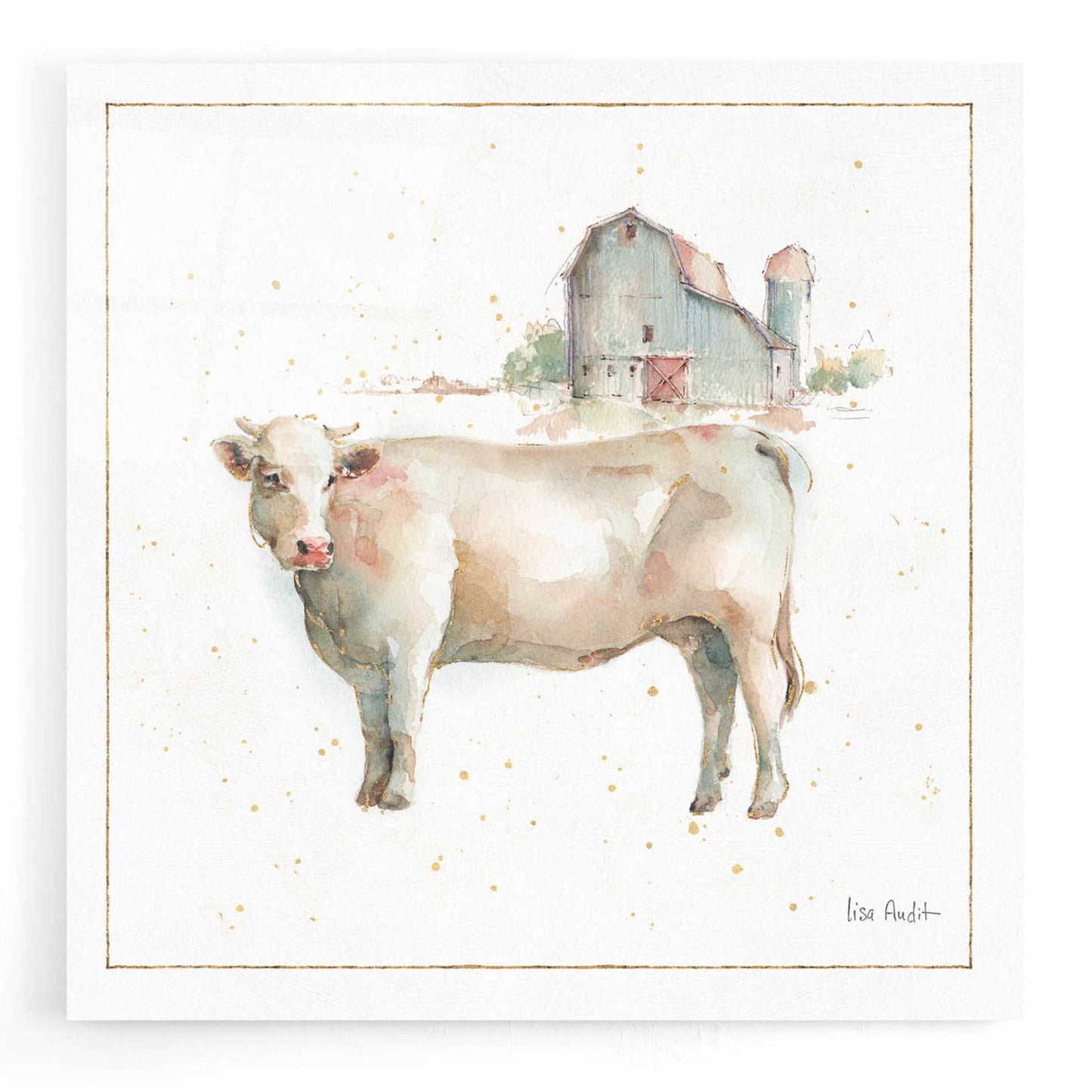 Epic Art 'Farm Friends VIII' by Lisa Audit, Acrylic Glass Wall Art,12x12