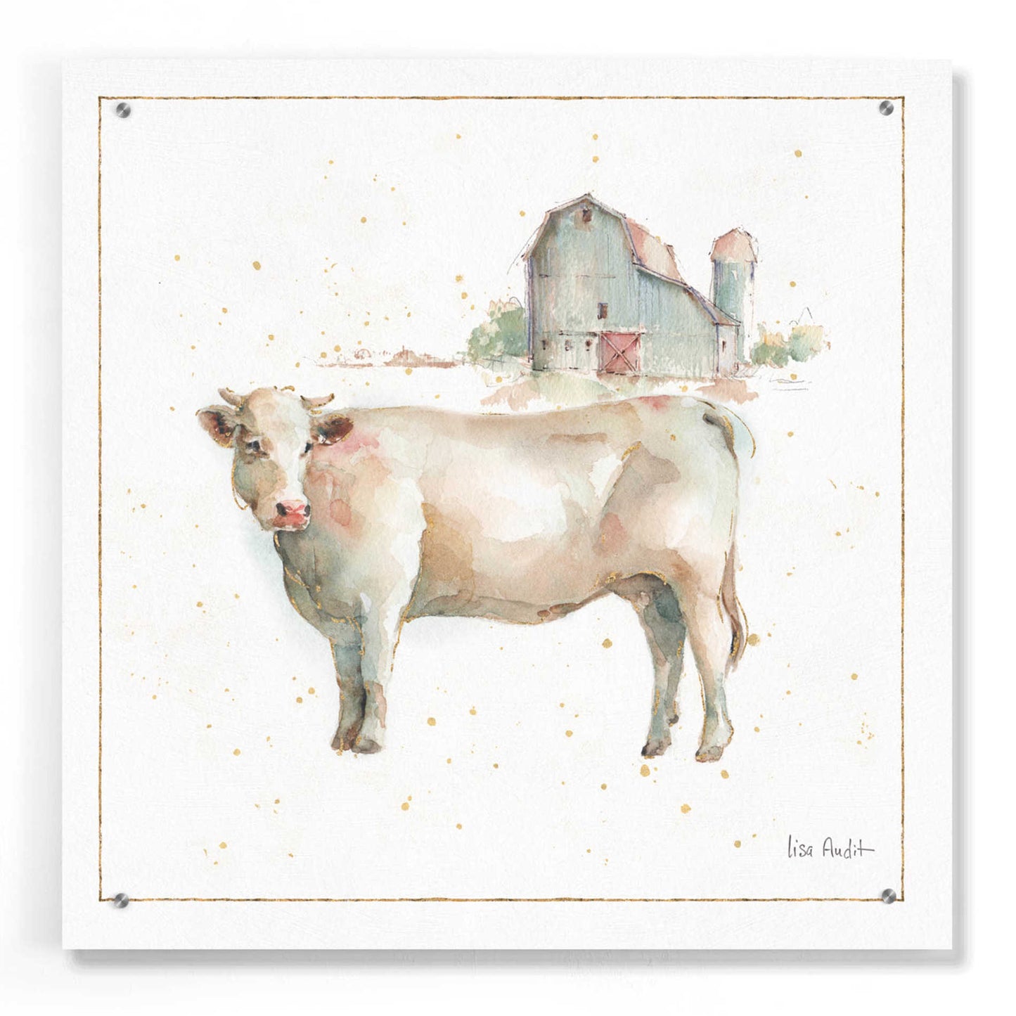 Epic Art 'Farm Friends VIII' by Lisa Audit, Acrylic Glass Wall Art,24x24