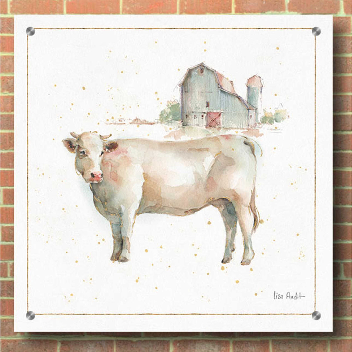 Epic Art 'Farm Friends VIII' by Lisa Audit, Acrylic Glass Wall Art,36x36