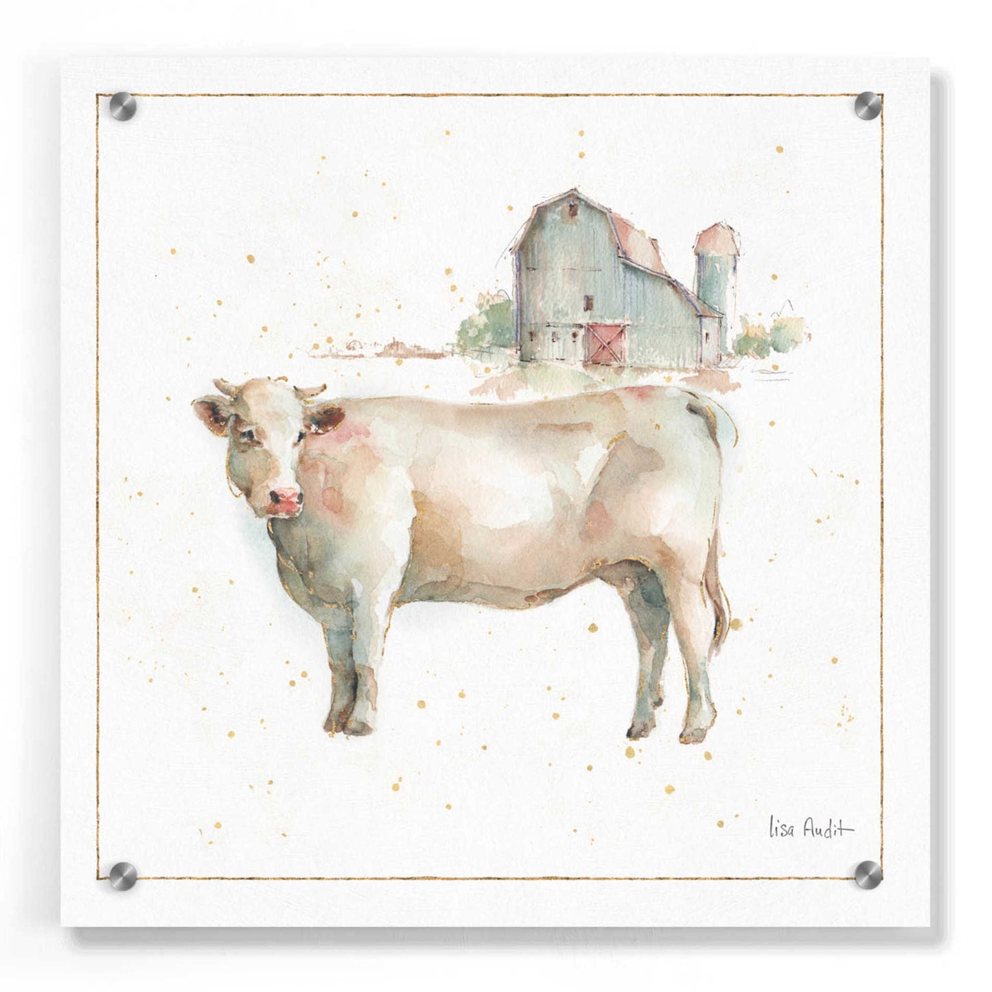 Epic Art 'Farm Friends VIII' by Lisa Audit, Acrylic Glass Wall Art,36x36