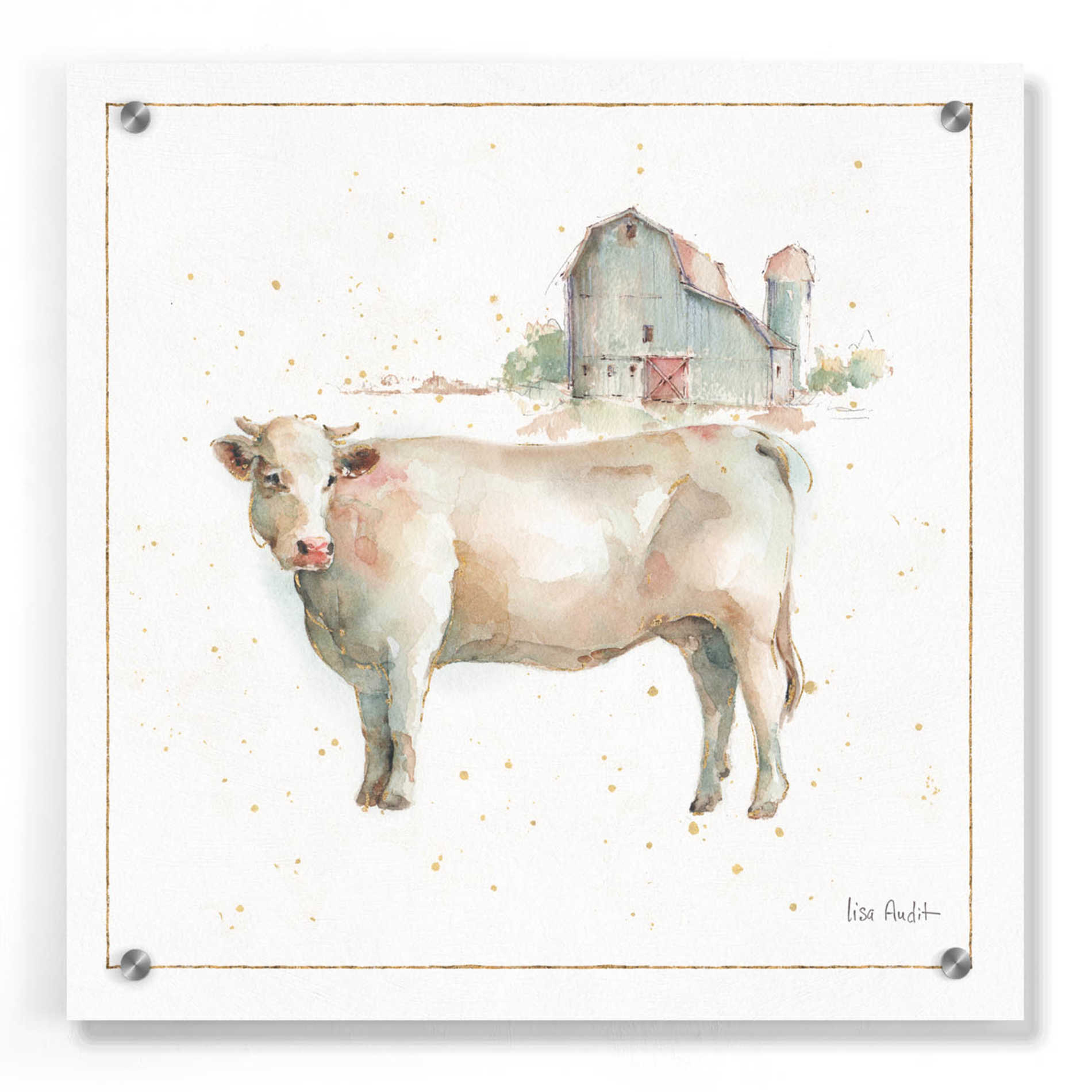 Epic Art 'Farm Friends VIII' by Lisa Audit, Acrylic Glass Wall Art,36x36