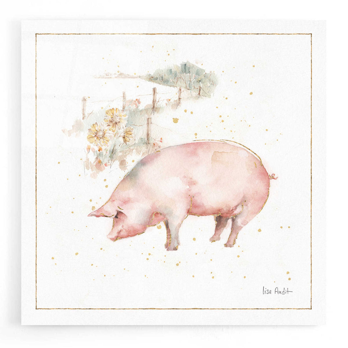 Epic Art 'Farm Friends IX' by Lisa Audit, Acrylic Glass Wall Art