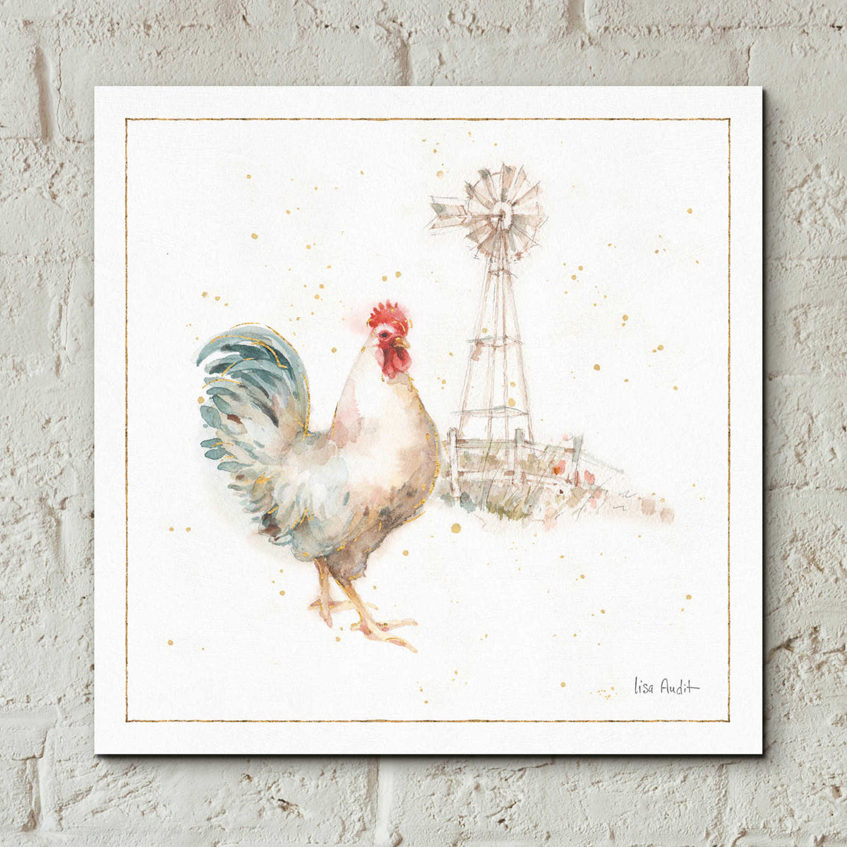 Epic Art 'Farm Friends XI' by Lisa Audit, Acrylic Glass Wall Art,12x12