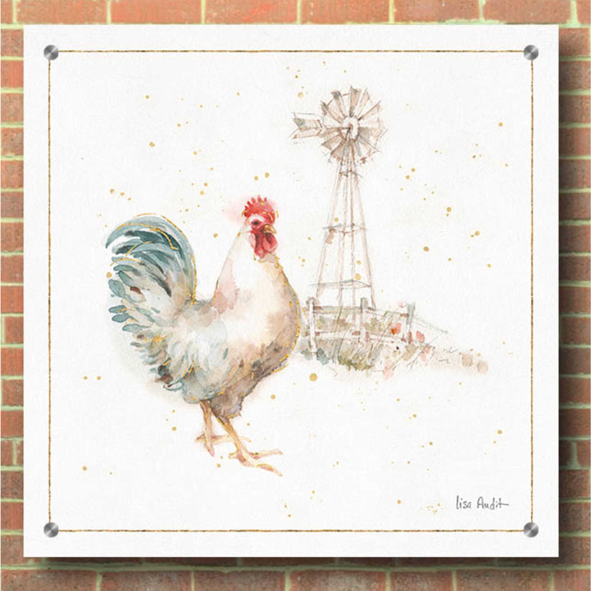 Epic Art 'Farm Friends XI' by Lisa Audit, Acrylic Glass Wall Art,36x36